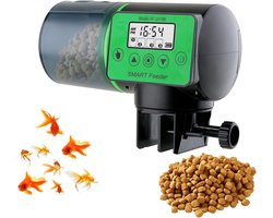 Automatische visvoederautomaat voor aquarium, 200 ml grote capaciteit automatische voerdispenser met timerdisplay voor kleine tanks, grote aquaria en vijvers