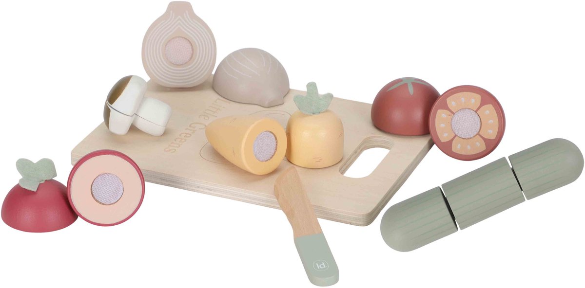 Little Dutch speelgoed snijgroenten houten speelset voor kinderen. — afbeelding 3
