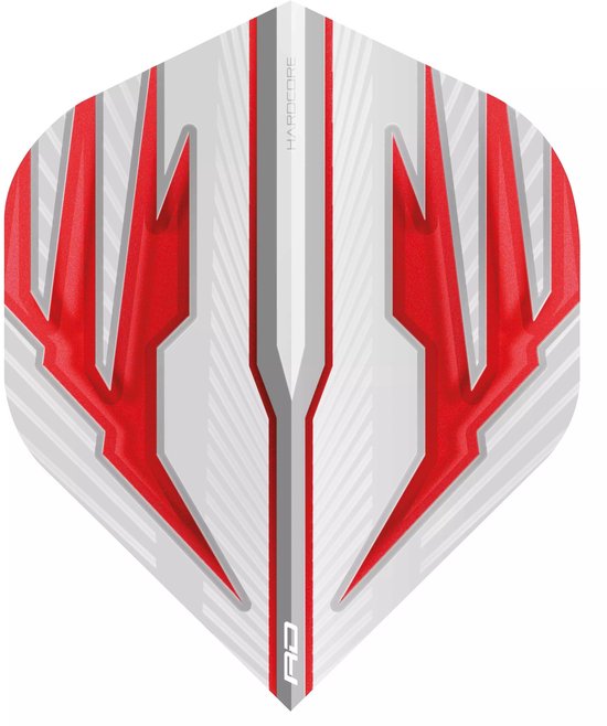 RedDragon Hardcore Dartflights - Wit-Rood van Reddragon — afbeelding 2