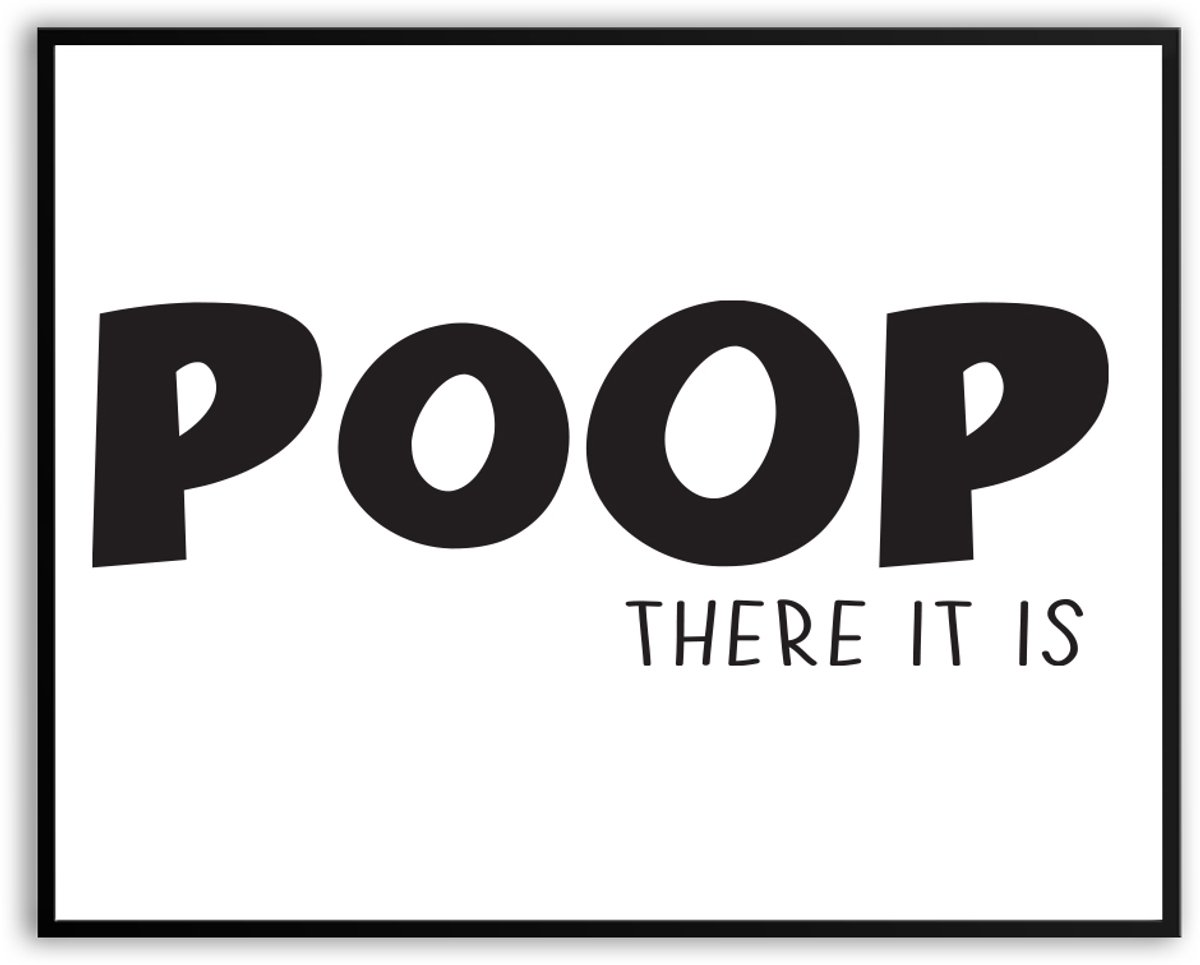 Grappige WC Fotolijst 50 x 70 cm - Badkamer - toilet - schilderij - Poster - Canvas