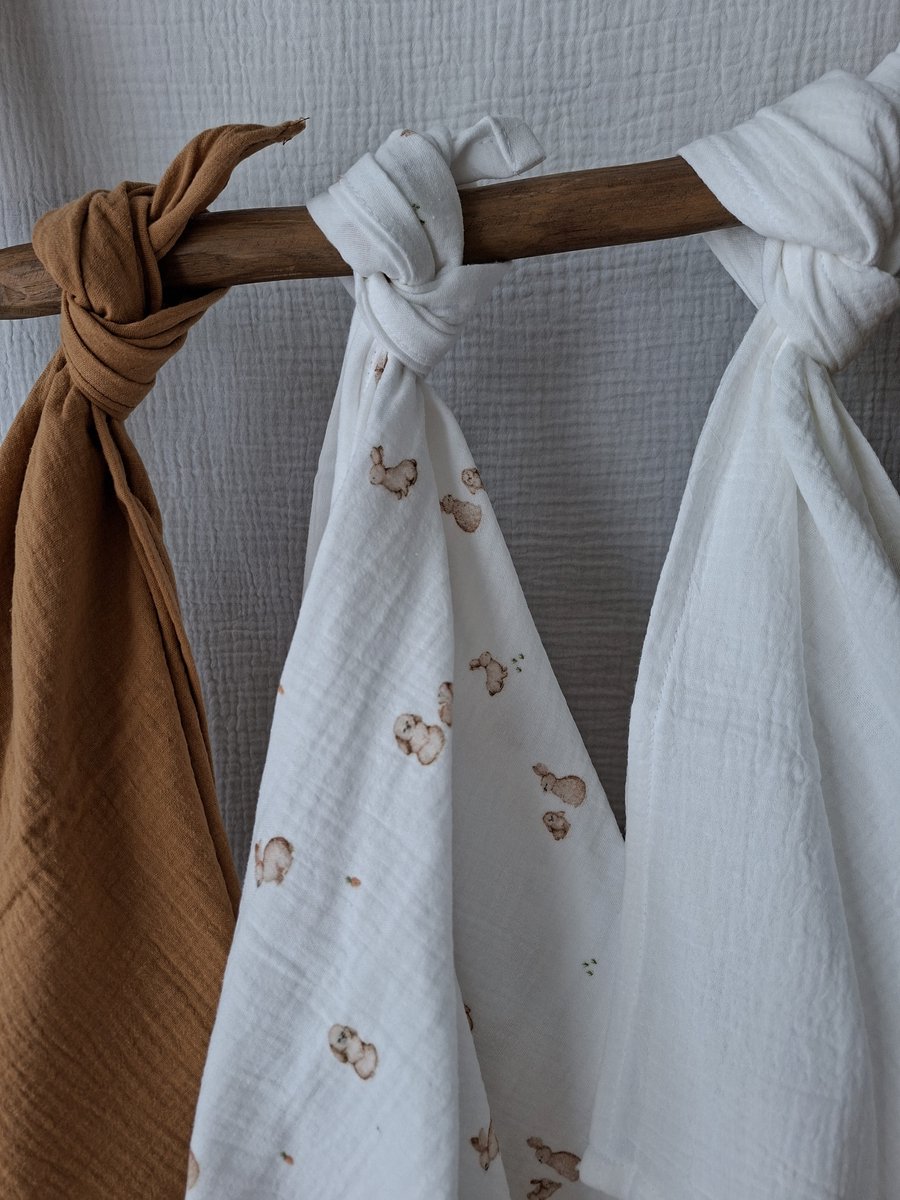 Goedkoopste Oogappel Konijntjes Hydrofiel Cottonsoft Hydrofiel Starterset-9-Pack-Bruin- Offwhite