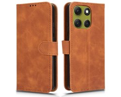 Coverup Hoesje - Geschikt voor Motorola Moto G86 Power Hoesje - Coverup Book Case - Bruin