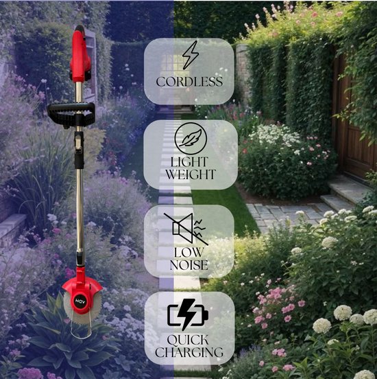 ADM Draadloze Opvouwbare Grastrimmer + 2 accu's – 21V – Telescopisch – Compact en krachtig — afbeelding 4