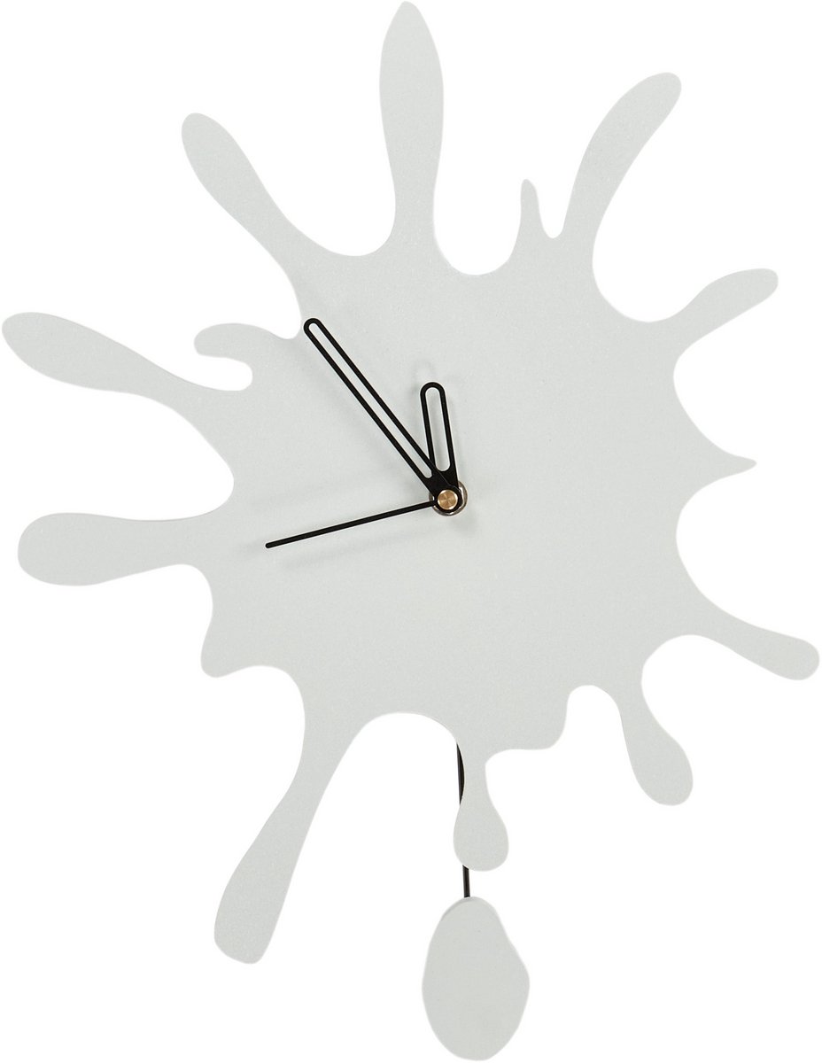 FULLY - Wandklok - Gebroken wit - MDF