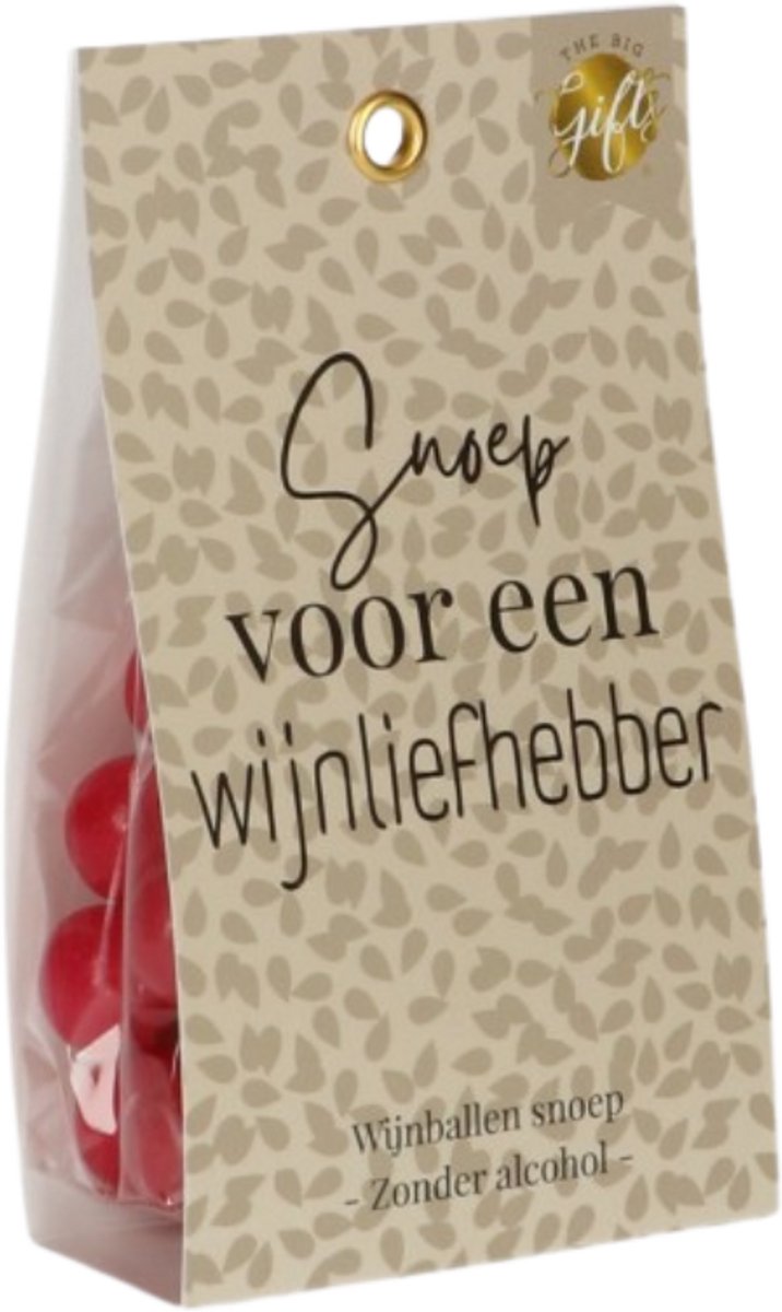 Snoep voor de wijnliefhebber ( zonder alcohol ) - Wijnballen snoep - Moederdag - Cadeau - kerst - Juf - Meester - Bedankt - Verjaardag - Feest - Geschenk
