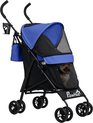 PawHut - Poussette pour chien - Laisses de sécurité - Fenêtre en filet - Avec freins