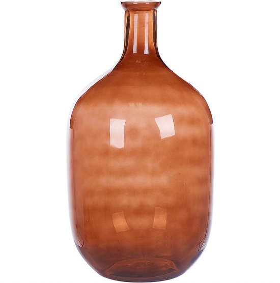 BELIANI DALCHINI - Decoratieve vaas - Goudbruin - Glas