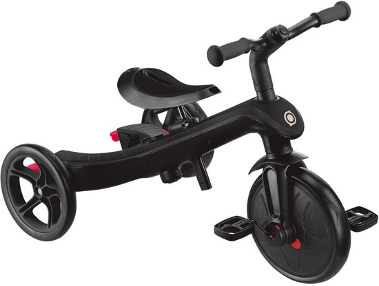 Driewieler - Globber Trike 4 in 1 in Black - zwart - 4in1 converteerbaar - met duwstang - vanaf 10 maanden tot 5 jaar van Merkloos — afbeelding 3
