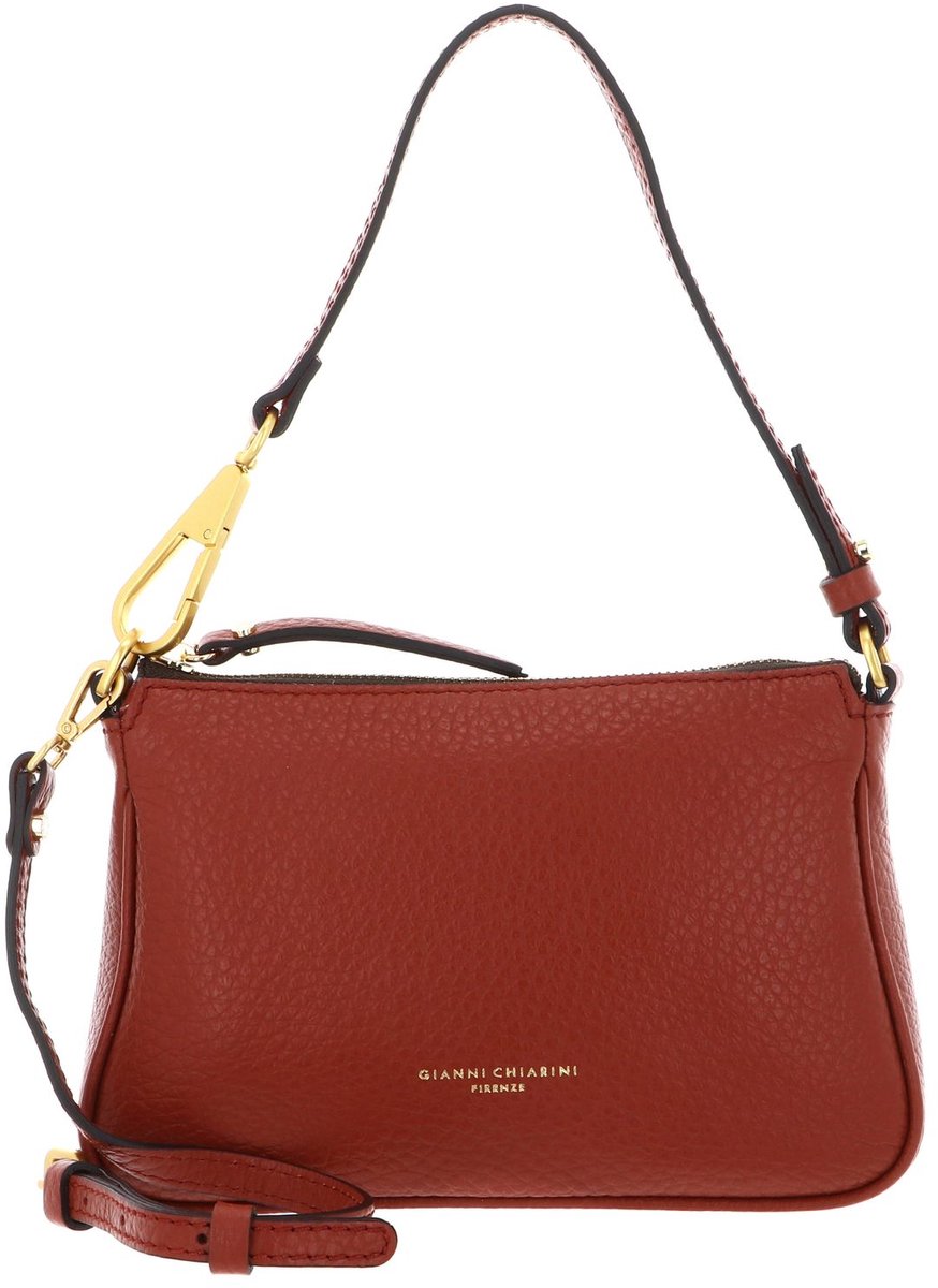 GIANNI CHIARINI Leren schoudertas avondtas Brooke Crossbody Bag Brick Red terracotta
