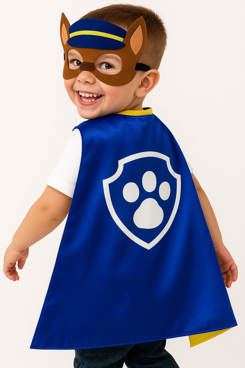Joya Kids® Chas Verkleedset | High Way Patrol Cape Chas | Carnavalskleding kinderen | Kostuum | Verkleedpak Kind | Verkleedkleren | Paw Pak Verkleedkleding | Masker en kostuum — afbeelding 6