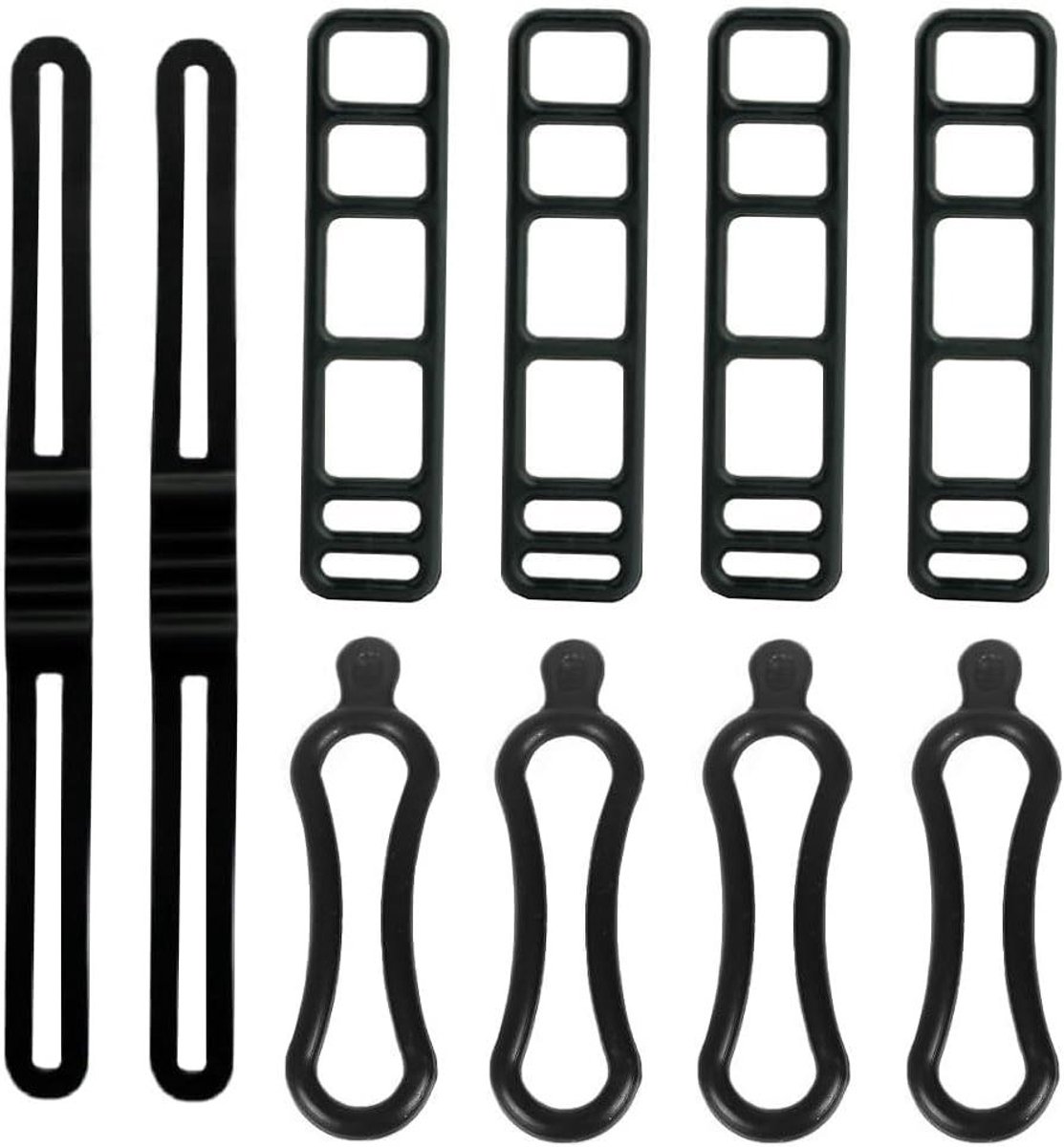 Inovra Plus - Siliconen banden set voor fietsen, 10 stuks met elastische bevestiging