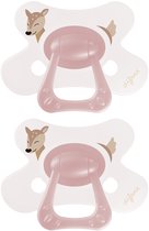 Difrax Fopspeen Natural - 18+ Maanden - Hert - Roze - 2 Stuks