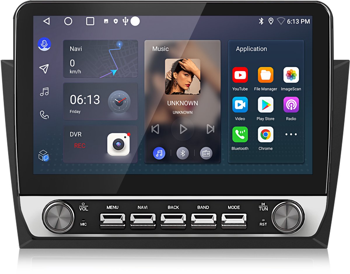 JUNSUN Autoradio - Geschikt voor Golf VI 2008-2012, - Android 15 - 10.1''- 2+64 GB - Draadloze CarPlay & Android Auto - GPS Navi & SWC & BT & Wifi