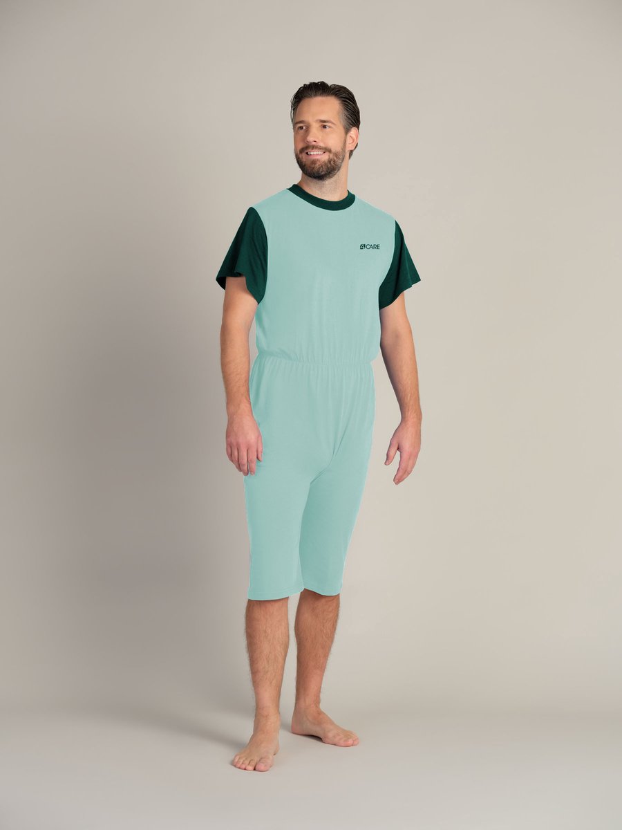 Goedkoopste Jersey hansop | Rugritssluiting | Korte mouw | Korte pijpen | Lichtgroen| S