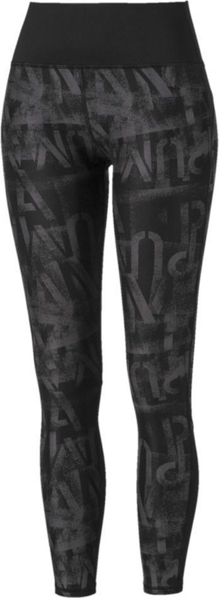 PUMA Studio 7/8 Graphic Tight Sportlegging Dames Puma Zwart