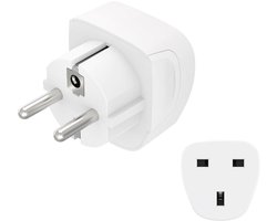 Hama Reisstekker - UK (type G) naar EUR (type E,F) - Wit