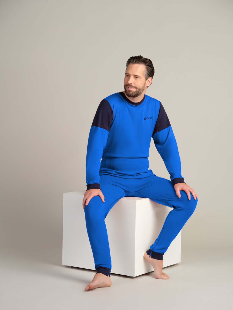 Goedkoopste Plukpak voor volwassenen | Rugritssluiting | Rits in het kruis | Hansop | Blauw| XXL