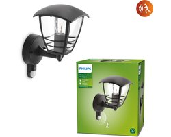 Philips LED Philips Creek buitenwandlamp - met sensor - zwart