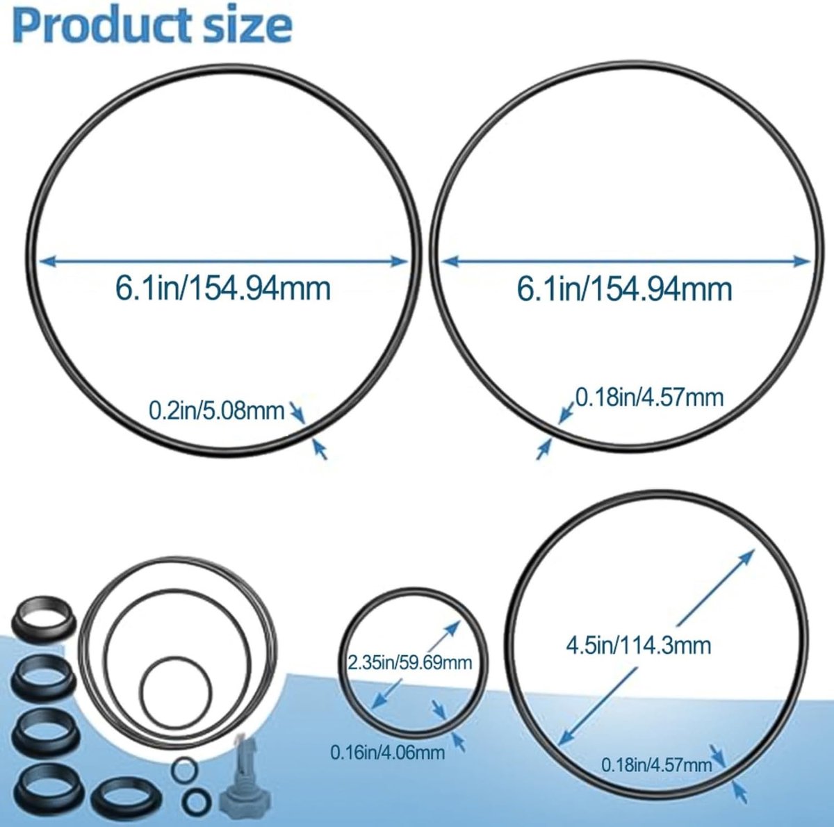 Geschikt voor Vervangende afdichting - geschikt voor zandfilterpomp van Intex intex zwembad - 25013 Zandpomp Luchtafvoerklep Afdichtingsset - Accessoires voor zwembadreparatie - voor zandfilterpompmotor onderdelen – foto 2