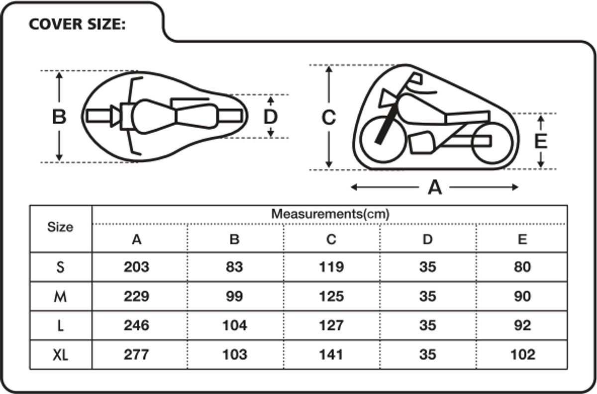 VINZ Motorhoes / Scooterhoes - Waterdicht - Voor Buiten & Binnen - 210D Oxford - Hoes Brommer, Scooter & Motor – foto 5