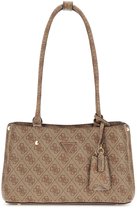 GUESS sac à épaule Meridian II Shoulder Satchel Bag Latte Logo marron clair