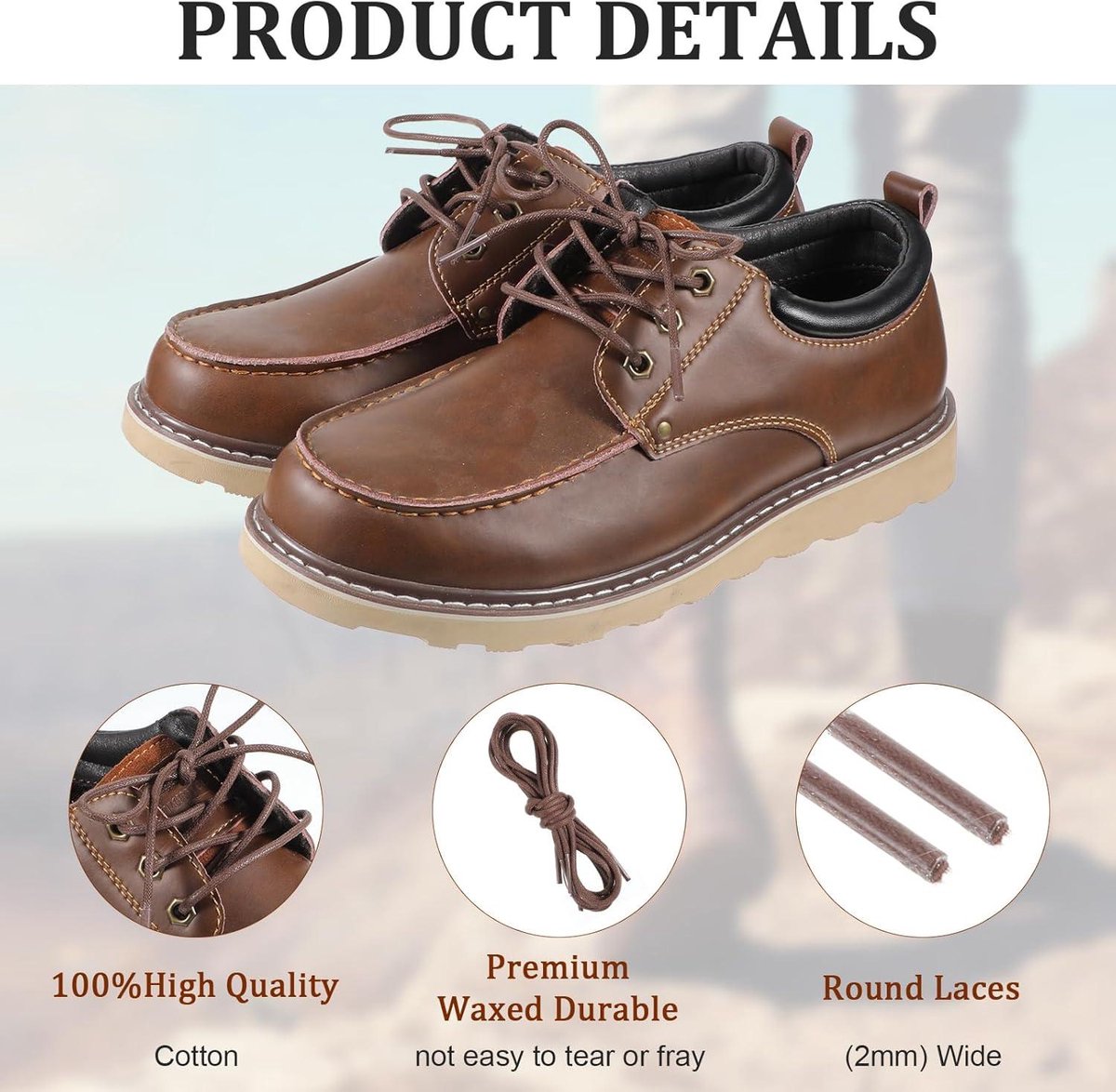 Dikke Ronde Schoenveters 4.5mm Premium Kwaliteit Voor Laarzen En Wandelschoenen I 32653272