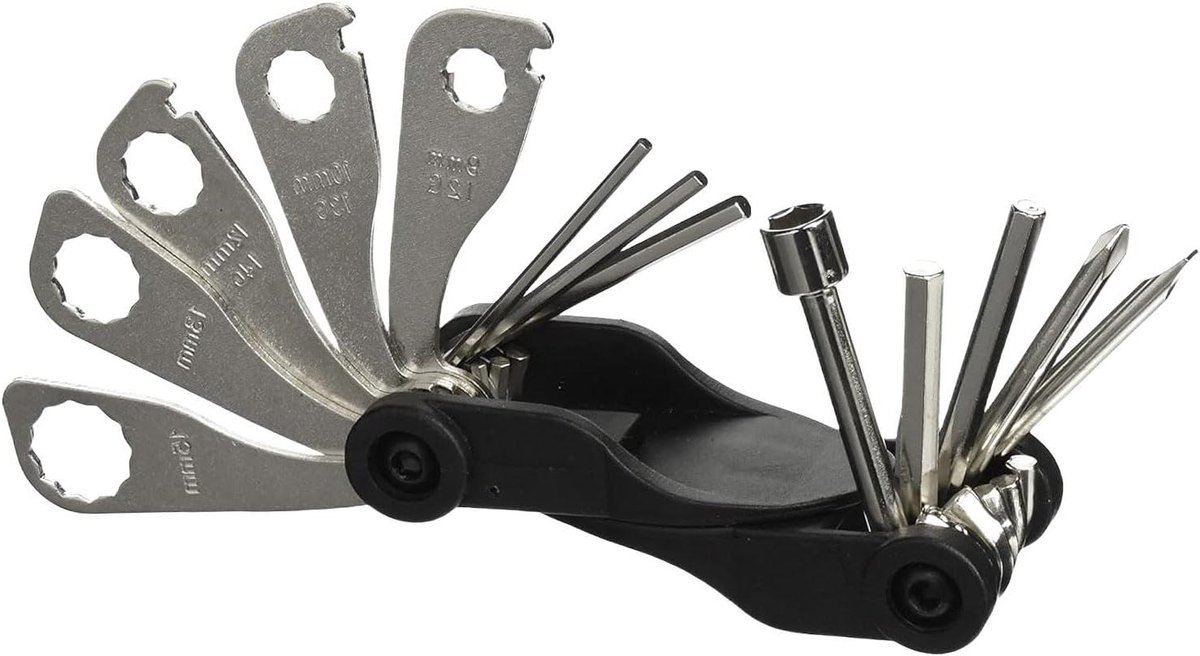 Allecto Plus - Multifunctioneel Fietsgereedschap - Reparatieset voor Fiets - Fiets Gereedschapset - Essential Fietsaccessoires - 15-in-1 Fiets Reparatiemateriaal - Noodreparatieset.