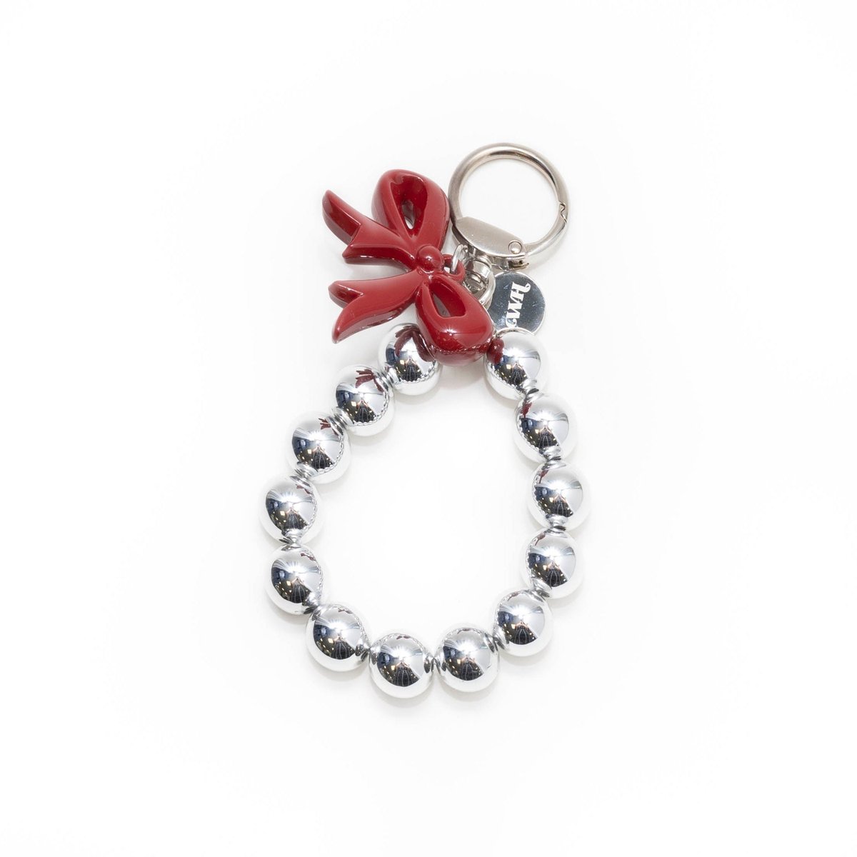 xoxo Wildhearts Bag Charm - Pearl Bow - Silver - Hangertje voor handtas - Accessoire voor dames tas - Hanger met parels - Parelketting - Sleutelhanger - Zilver