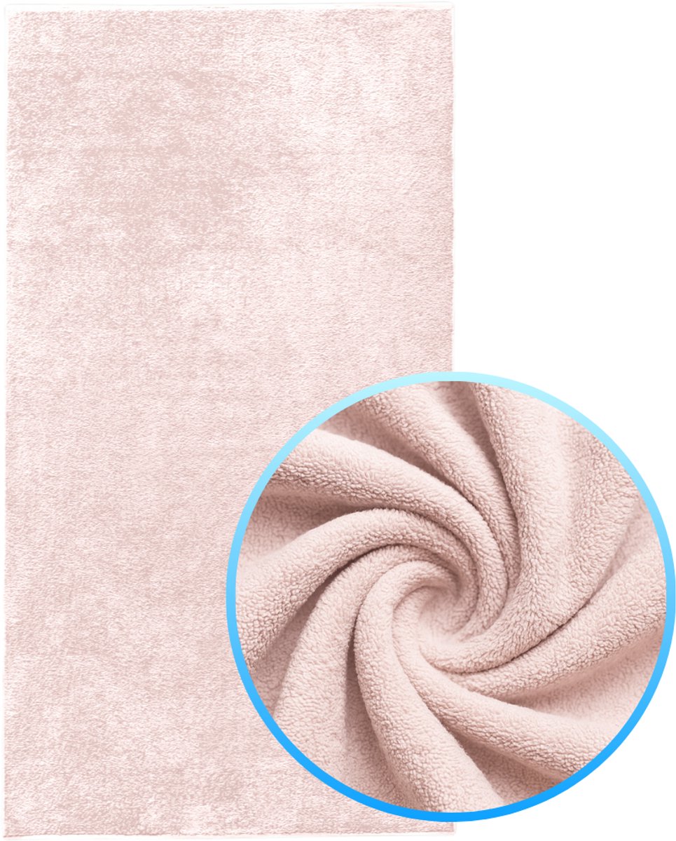 Funnies Strandlaken XXL Blush Roze Extra groot - 100x200 cm - Strandhanddoek - Hoogwaardig Katoenen OEKO-TEX - 500 gram/m2 Luxe Dikte - Extra zacht - Sneldrogend Badhanddoek - Ideaal voor Strand, Sauna, Zwembad, Vakantie en Sport - Badlaken