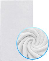 Bol.com Funnies Strandlaken XXL Wit Extra groot - 100x200 cm - Hoogwaardig Katoenen OEKO-TEX Strand Handdoek - 500 gram/m2 Luxe ... aanbieding