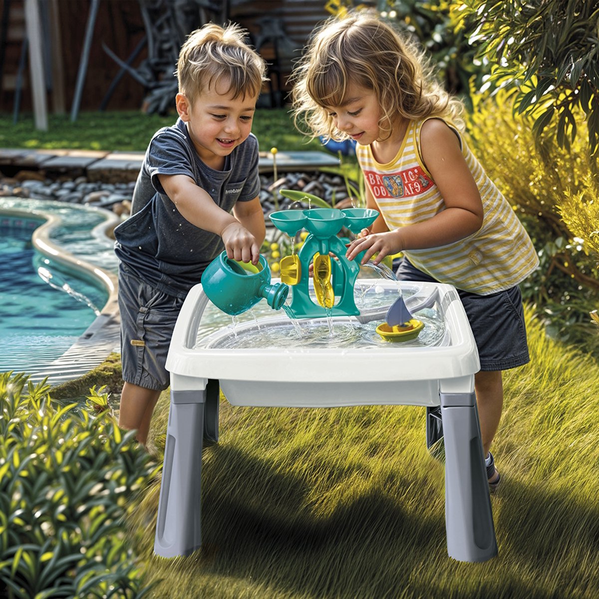 Dolu Zand en Watertafel Creativity - Grijs/Wit - Voor binnen & buiten - 2677 — afbeelding 3