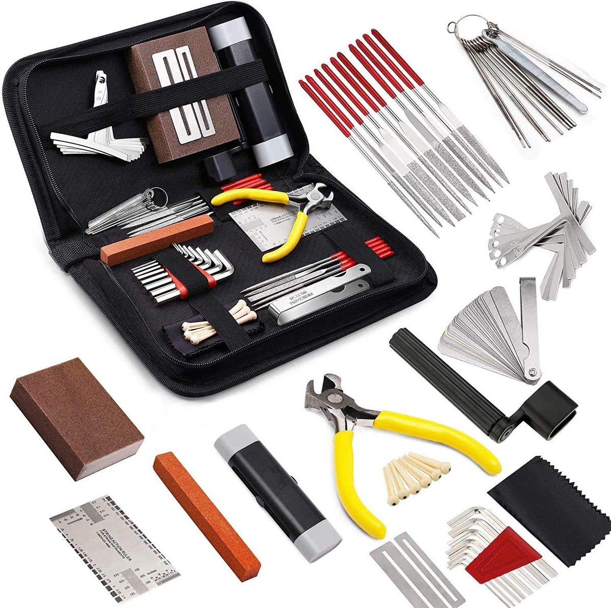 Ibenzoa® 45-delige Complete Gitaarverzorgings- en Reparatieset voor Snaarinstrumenten