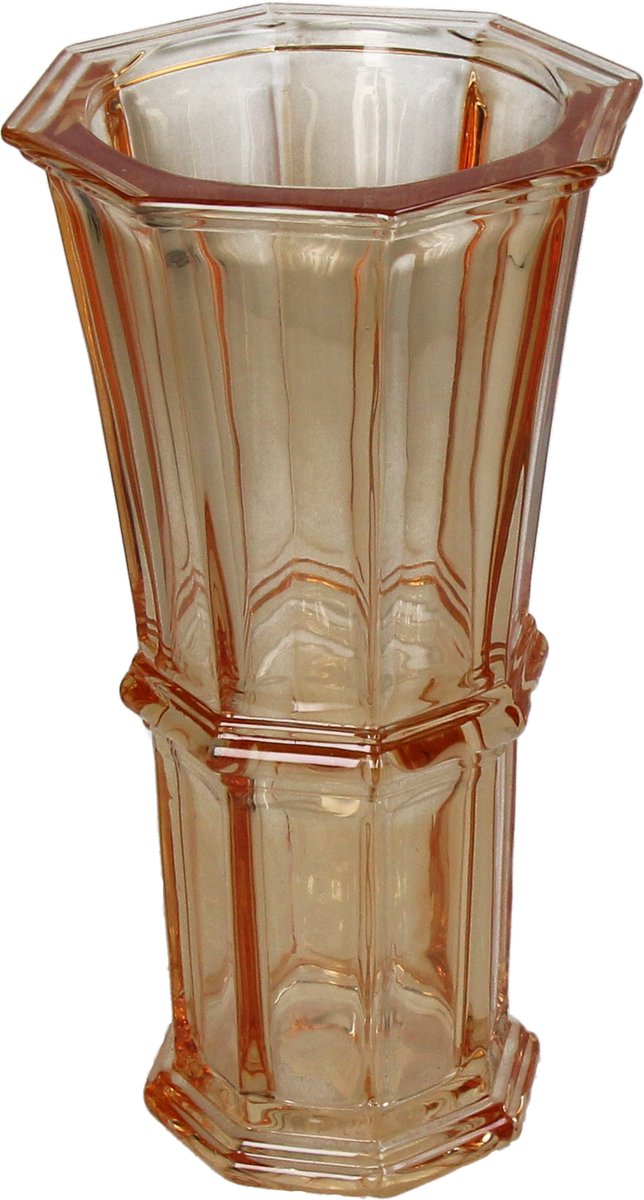 HD Collection Vaas Glas Oranje 12,5x12,5x23cm Orange