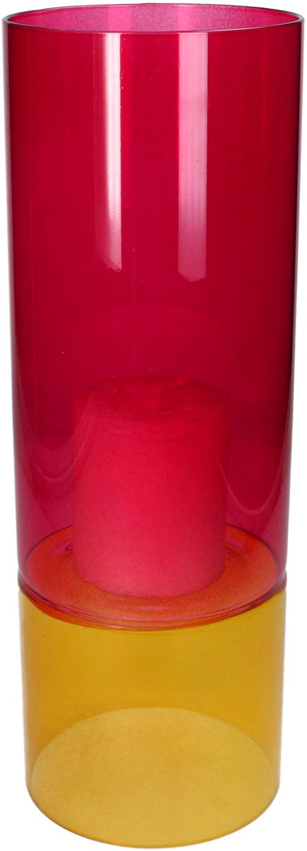 Vase Glass Multi 12x12x35cm