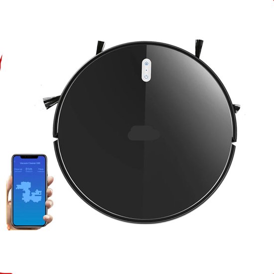 Robotstofzuiger - Roborock - Vacuum Cleaner - Dweilrobot - Draadloze - 500W - 6000Pa Zuigkracht - Slimme Geheugenfunctie, Kaartnavigatie, WiFi App - Elektrische Watertank – Vacuüm, Veeg en Mop Alles-in-één