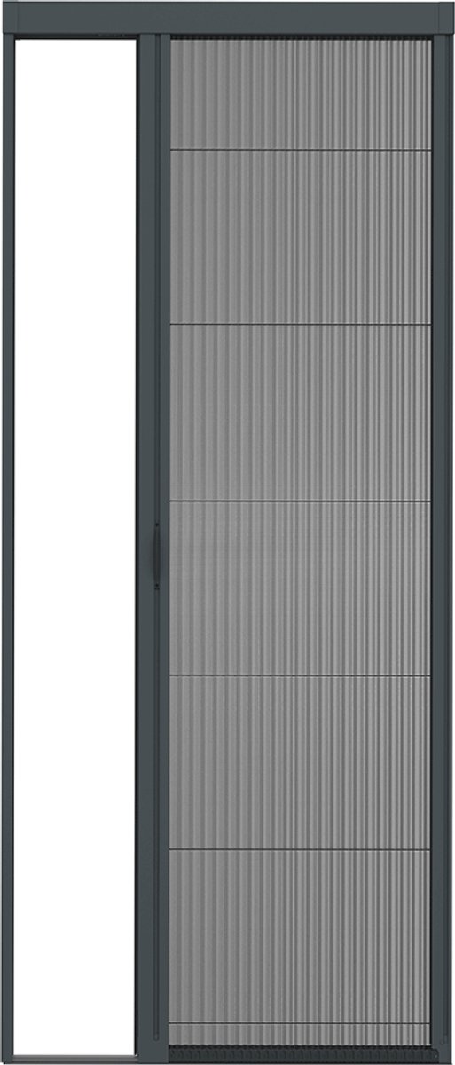 Livn plissehor deur Excellent 96x248cm antraciet - Volledig voorgemonteerde cassette - Bar
