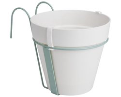 Elho Loft Urban Balkon Potholder 27 - Bloempot voor Balkon Buiten - Ø 19.3 x H 20.0 cm - Wit