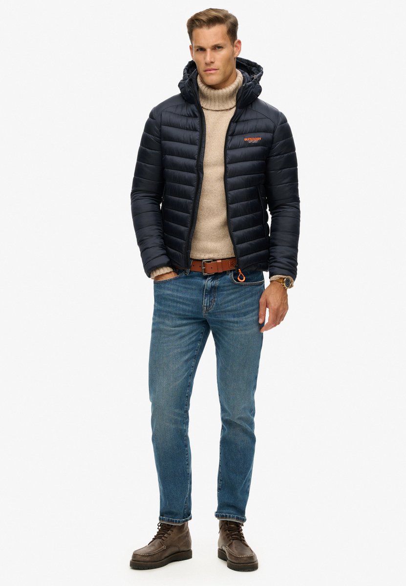 Superdry Gewatteerde Fuji jas met capuchon Heren Gewatteerde jassen Marineblauw