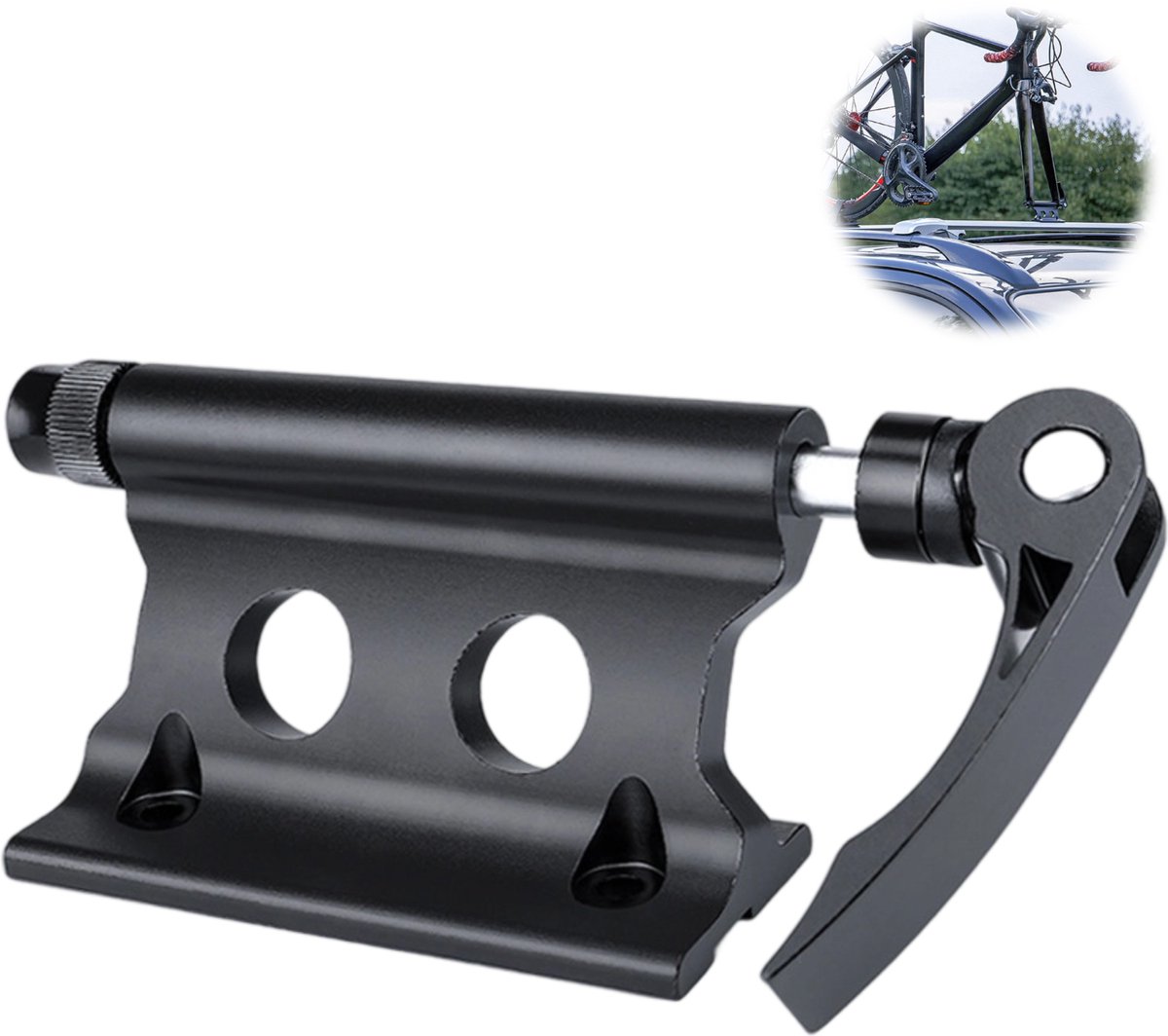 Fiets Voorvork Houder - Snelkoppeling Aluminium Rack - Voor Auto & Binnenopslag - Draagbaar Fietsenrek - 1 stuk