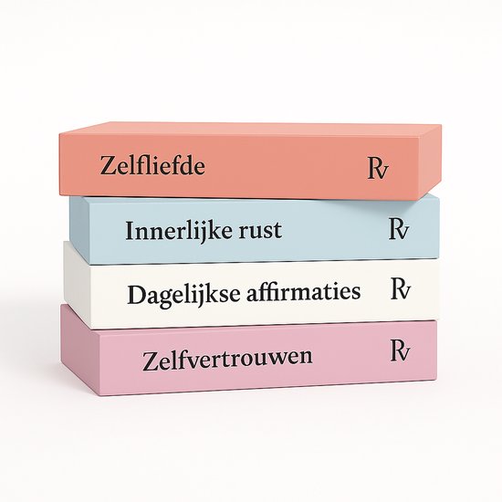Affirmatiekaarten 4-in-1 Set – Zelfliefde, Zelfvertrouwen, Ontspanning & Inspiratie | 208 Kaarten + 4 Houten Standaards | Positievevibes