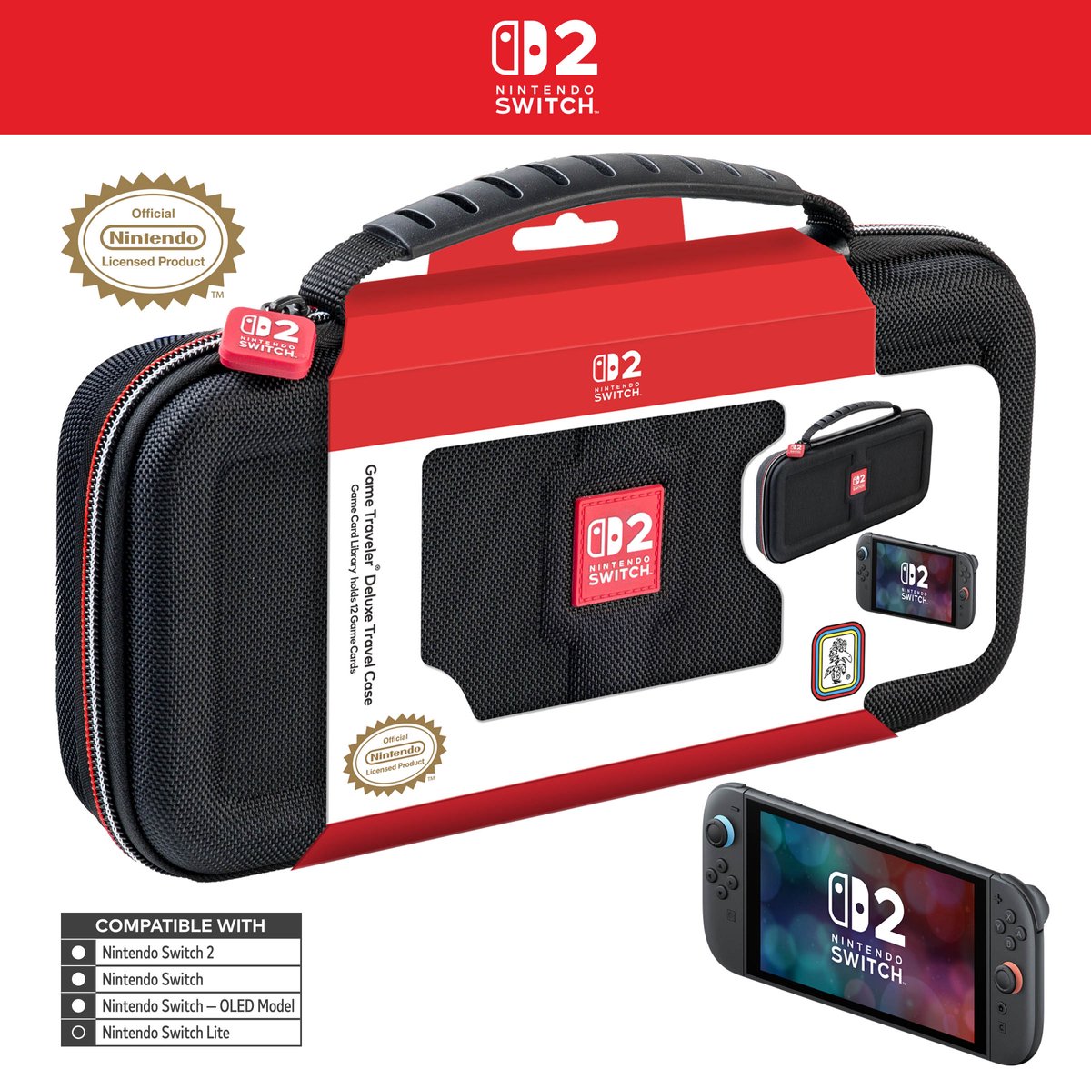 Game Traveler Nintendo Switch 2 Official Case - Beschermhoes