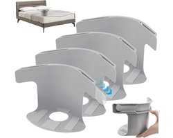 Innovatieve Lakenspanners Set Van 4 Grijs - Past Elk Bed - Duurzaam - Makkelijk Lakens Wisselen - Lakenspanners Voor 2persoonsbed - Lakenspanners 1 Persoonsbed - lakenspanners Voor Onderlaken
