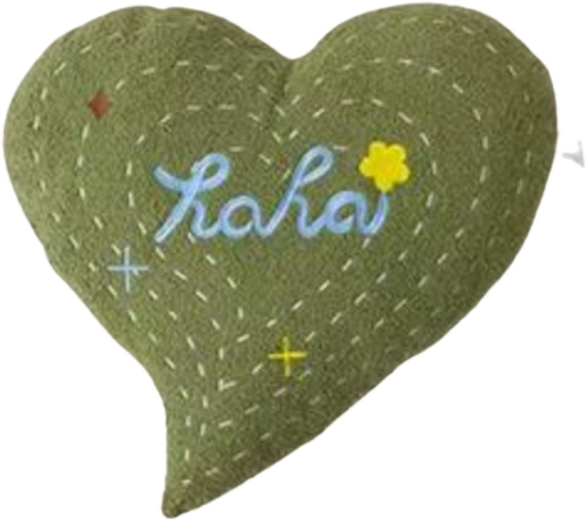 Hart - Sierkussen in vorm van Hart - hartvormig Kussen – 45x50 cm Groen - Luxe Pluche Sierkussen voor Kinderkamer & Woondecor – RBAN SPCTRA®