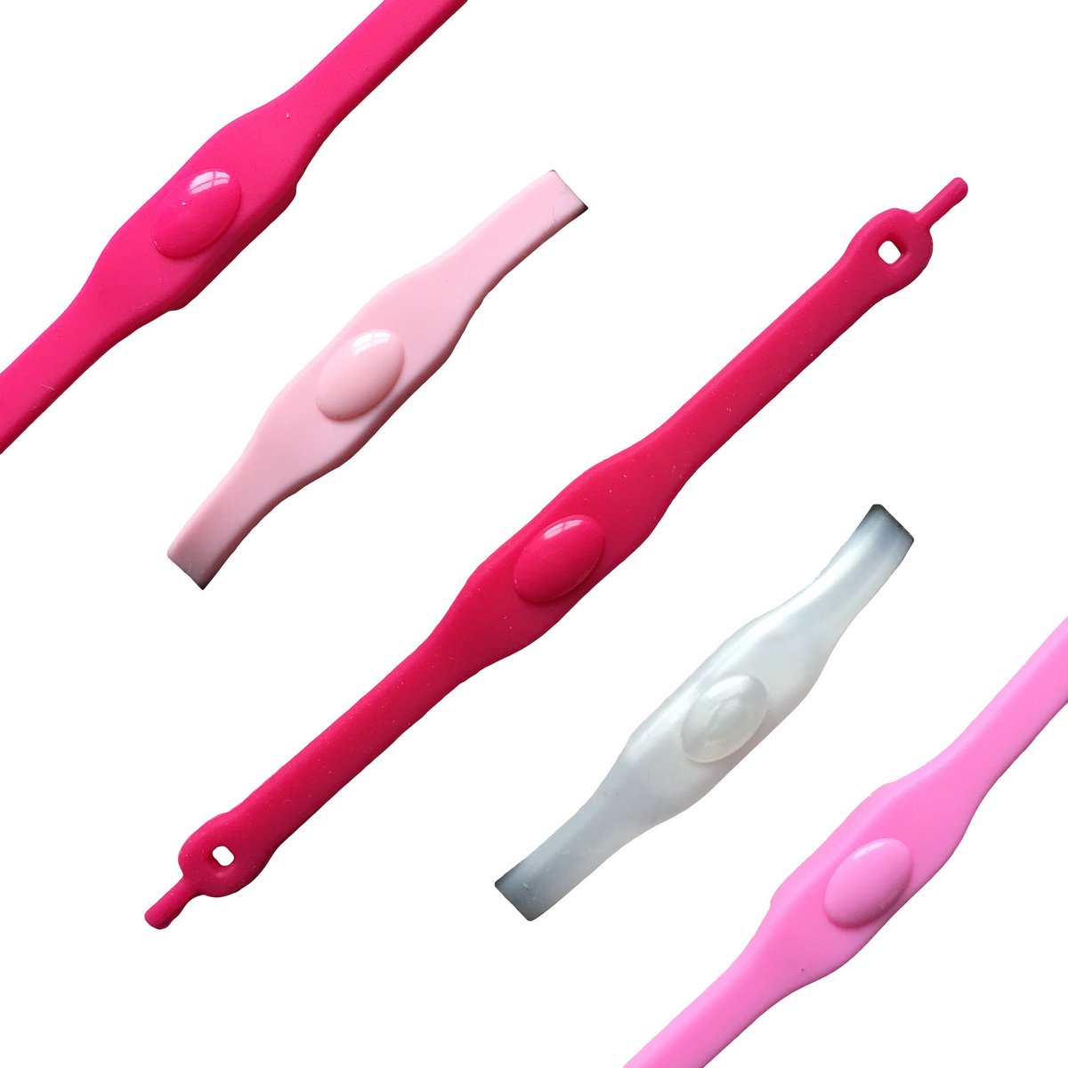 SHOEPS 8 Pink Mix - elastieken veters