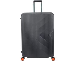 Decent SMART Spinner TSA Reiskoffer vaste sluiting 120 liter - Grote maat koffer 77 × 54,5 × 31,5 - Reiskoffer met wielen - Lichtgewicht koffer - Grijs