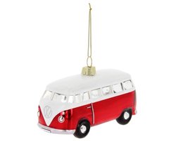 Volkswagen T1 Rode Bus - Glas Ornament Volkswagen