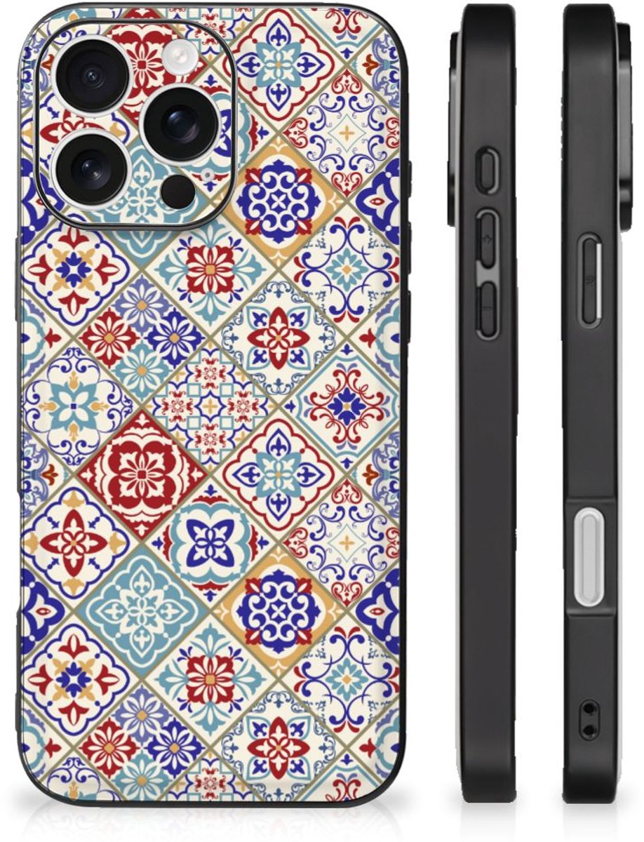iPhone 16 Pro Marmeren Print Telefoonhoesje Tiles Color