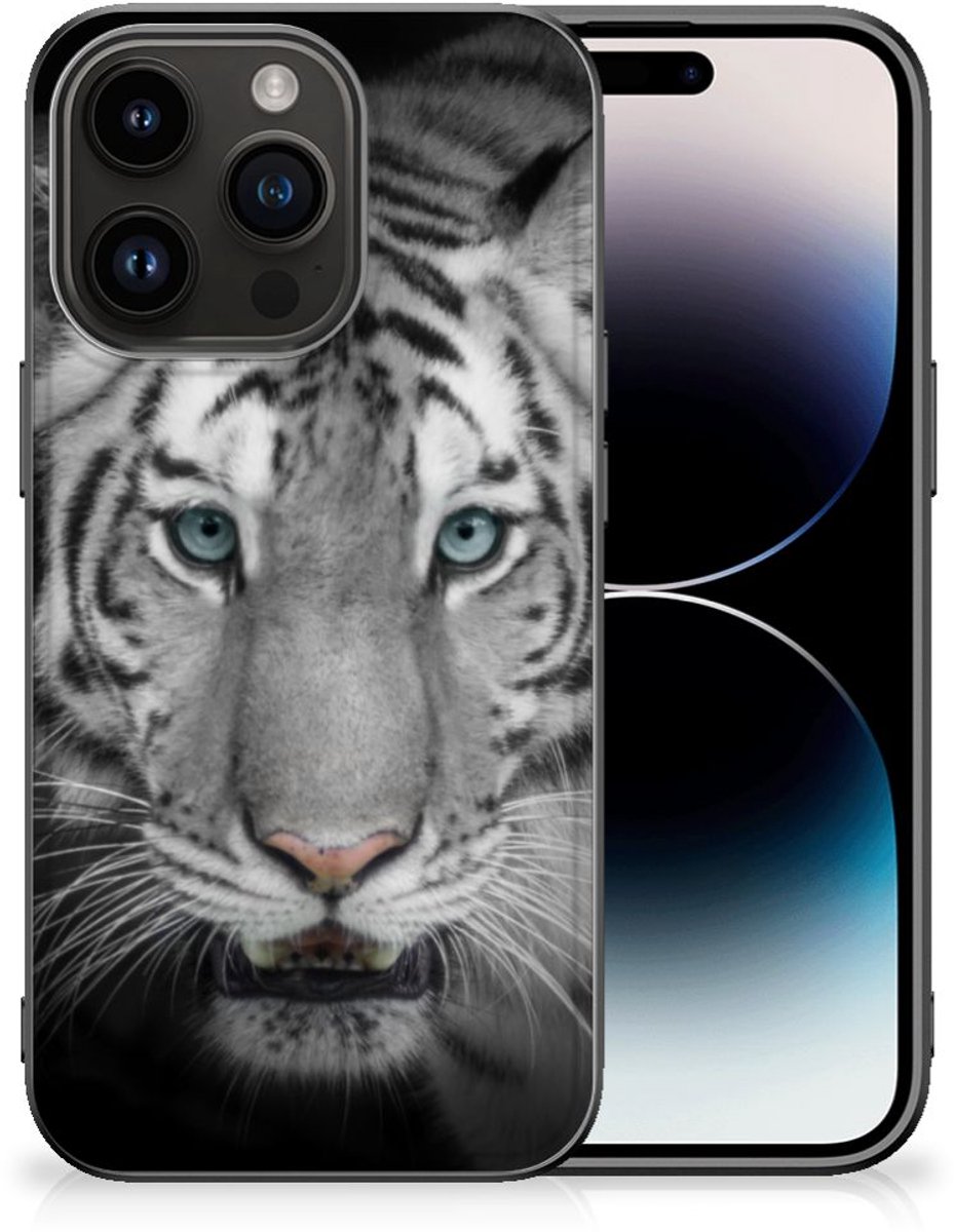 Back Cover voor iPhone 15 Pro Dierenprint Telefoonhoesje Tijger