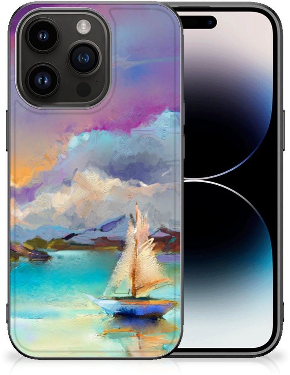 Kleurrijke Telefoonhoesje iPhone 15 Pro Boat