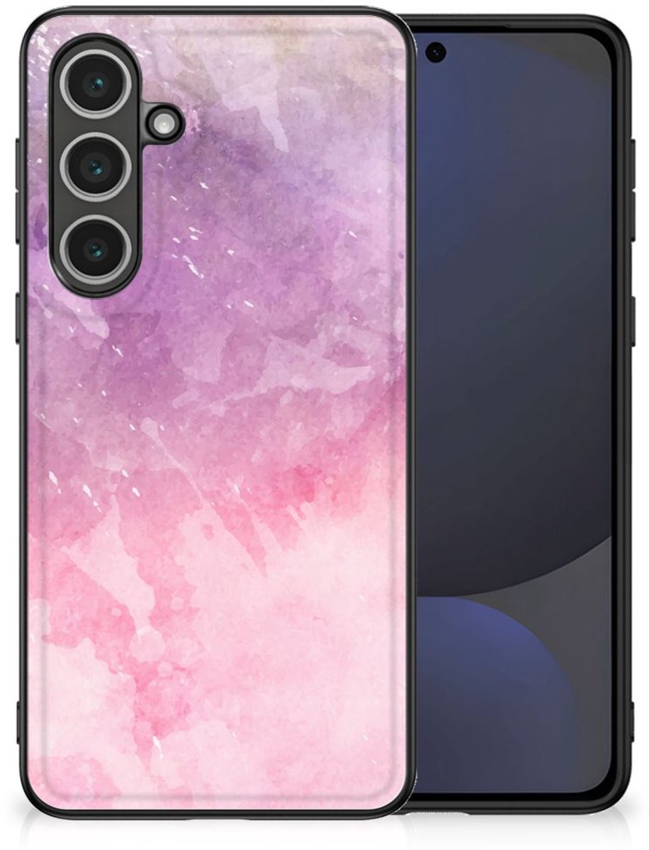 Kleurrijke Telefoonhoesje Samsung Galaxy S24 FE Pink Purple Paint